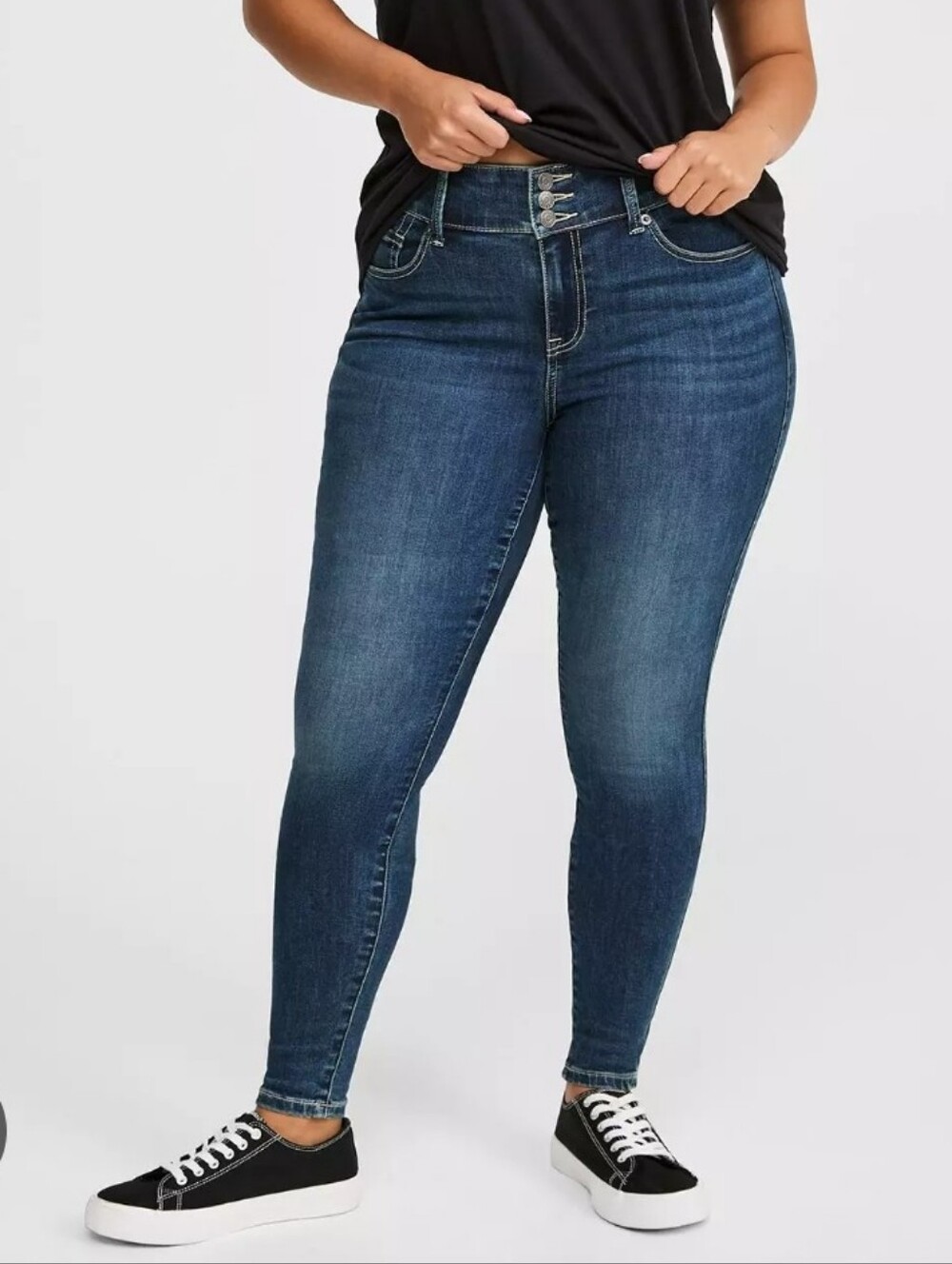 Torrid High-Rise Dark Blue Skinny Jeans - Women 22R